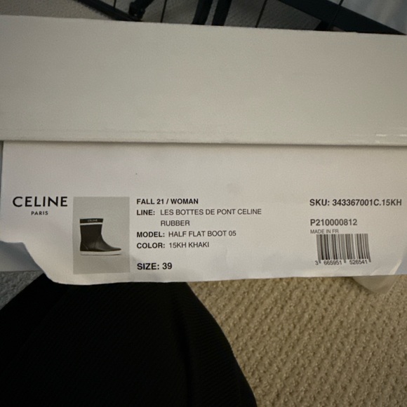 CELINE Rubber Half Boot – Khaki | Size 39 - Picture 3 of 3